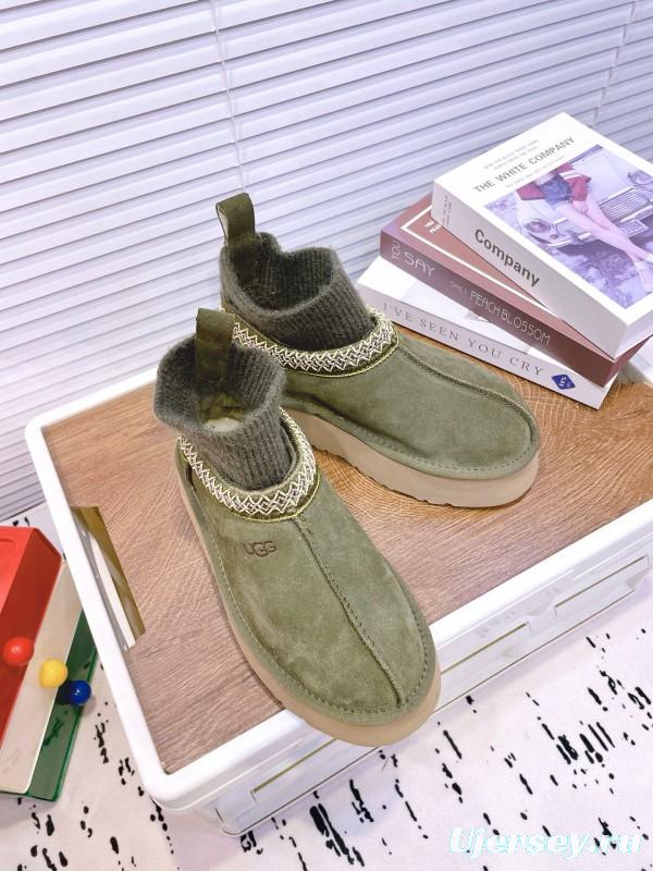 2024 Women UGG Olive Suede Wool Sock Boots MJ00230