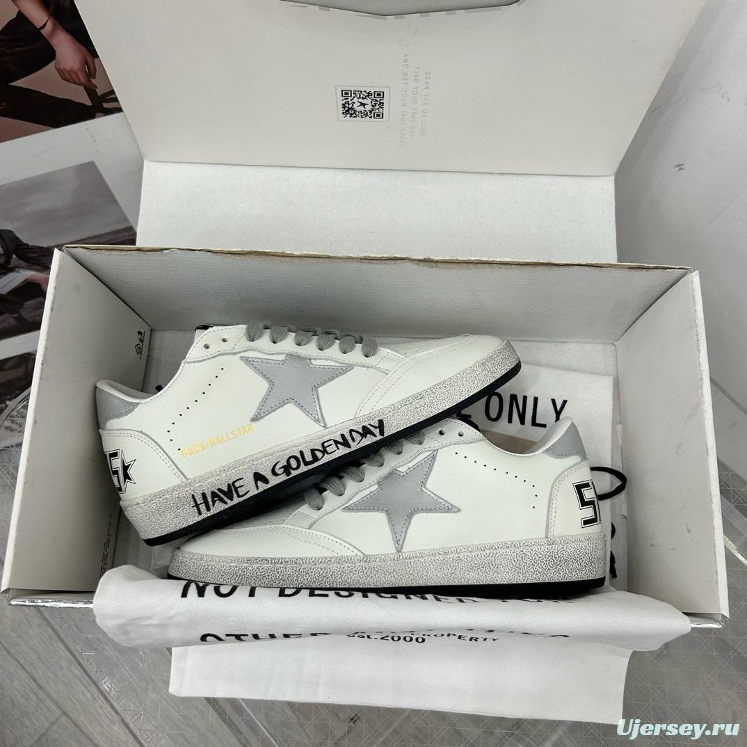 2024 Unisex GGDB White Grey Leather Suede Low-Top Sneakers