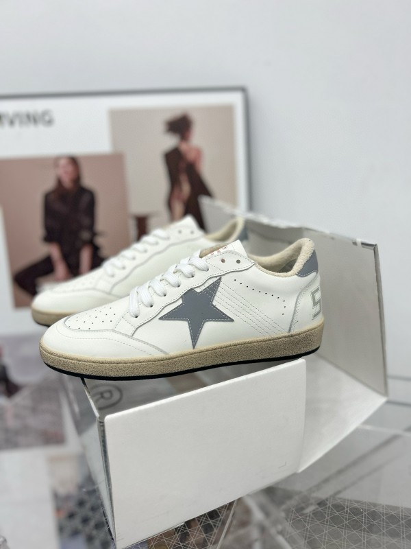 2024 Unisex GGDB White Grey Leather Sneakers MJ00260