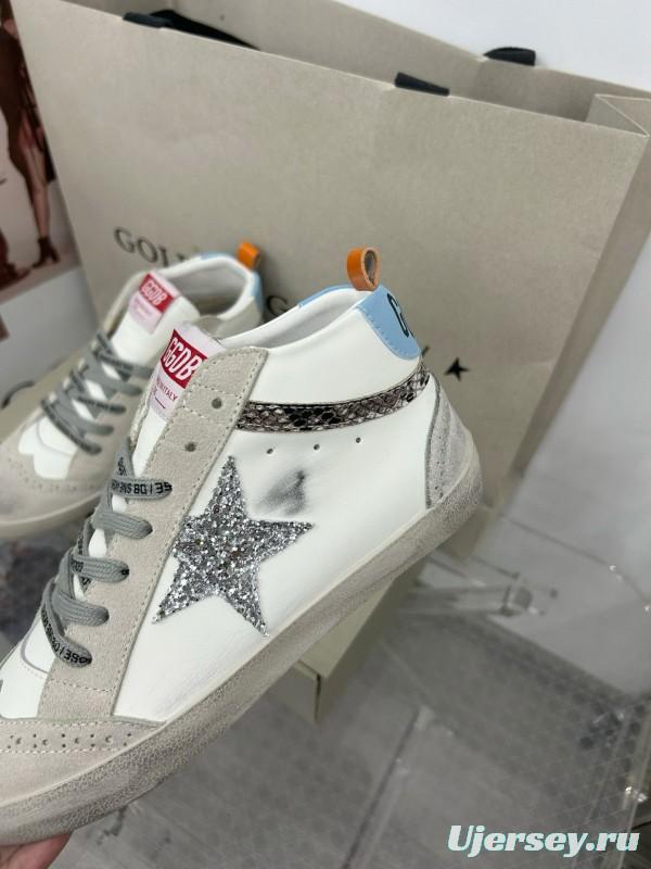 2024 Unisex GGDB White Grey Suede Leather High-Top Sneakers MJ00300