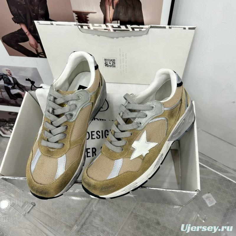 2024 Unisex GGDB Green Grey White Suede Mesh Sneakers