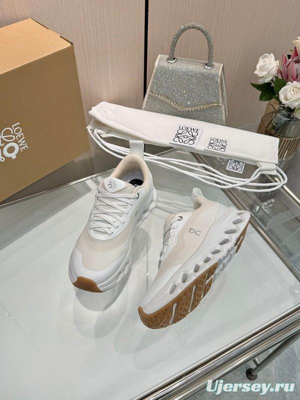 2025 Unisex Loewe White Green Orange Blue Black Grey Polyester Mesh Running Shoes Loewe X On KFY00300