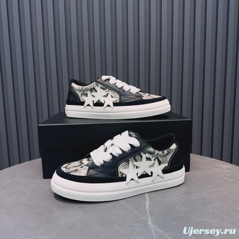 2024 Unisex Amiri Black White Leather Sneaker MJ00300