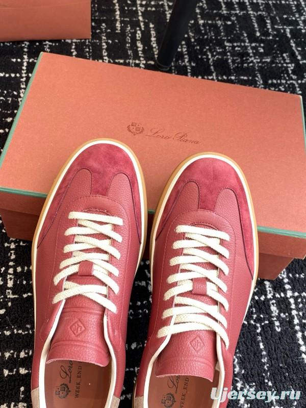 2024 Unisex LP Red Pink Leather Sneakers MJ00320