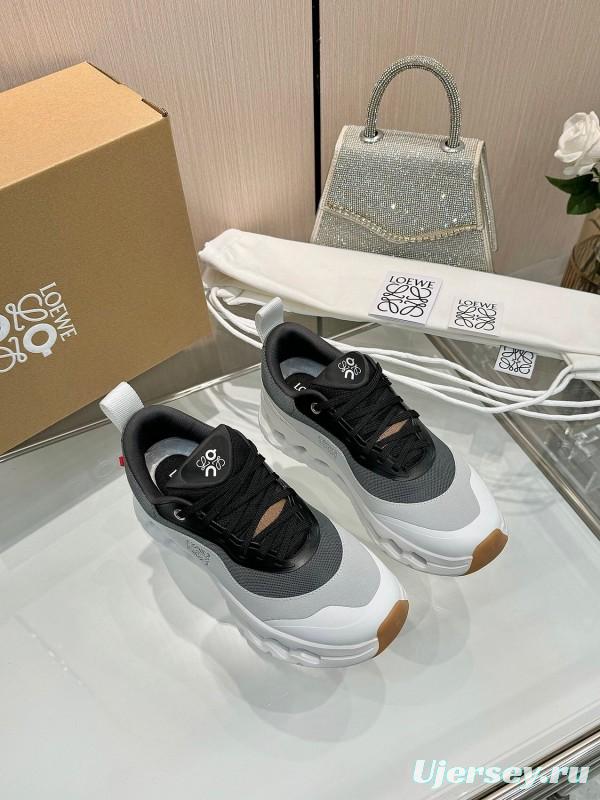 2025 Women Loewe Black White Mesh Sneakers
