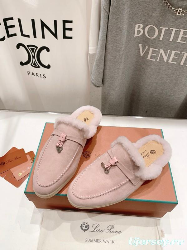 2024 Slippers LP Pink Suede Slippers