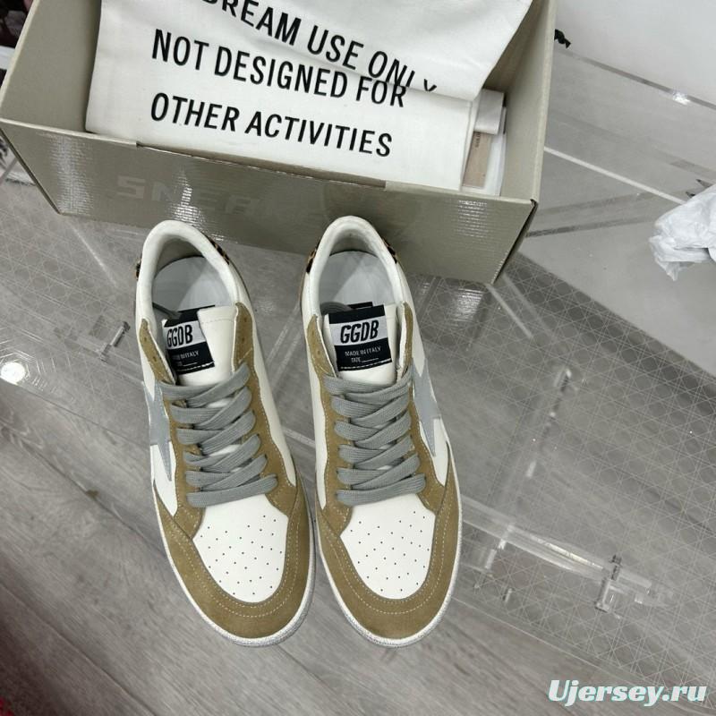 2024 Unisex GGDB White Beige Leather Suede Low Top Sneakers MJ00260