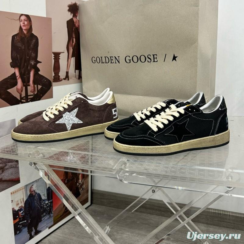 2024 Unisex GGDB Brown Silver Suede Leather Sneakers MJ00260