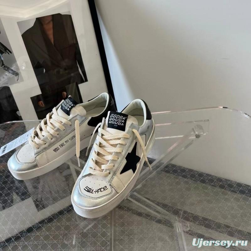 2024 Unisex GGDB White Silver Leather Sneakers MJ00260