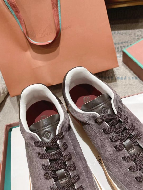 2025 Unisex Le Parmentier Grey Suede Leather Sneakers Top Version LY00320(F)/LY00330(M)