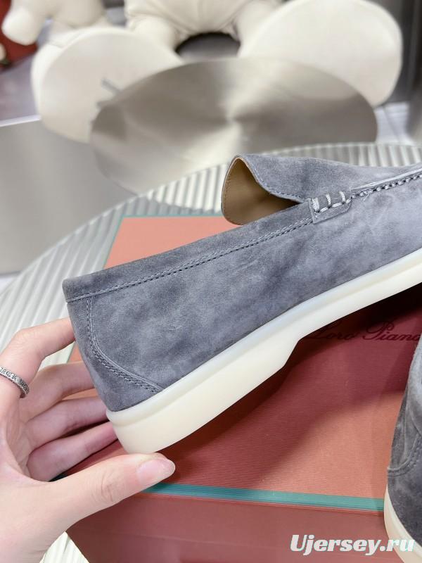2025 Men LP Gray Suede Loafers LY00260