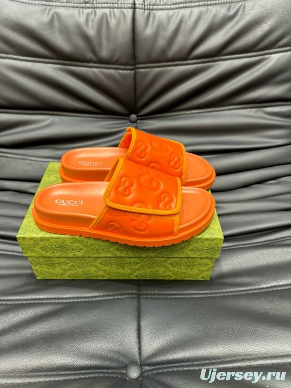 2024 GUCCI orange leather slippers MJ00200