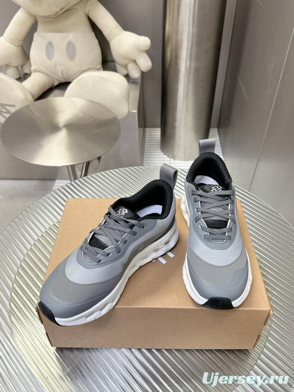 2025 Women Loewe Grey Mesh Leather Sneakers CloudTec Phase