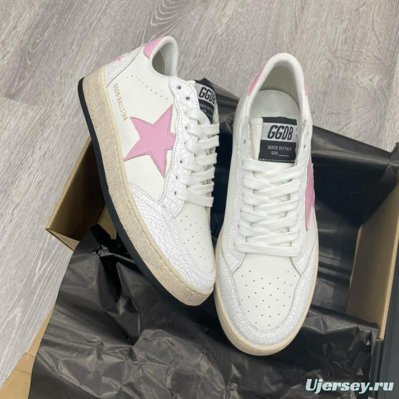 2024 Unisex GGDB White Pink Leather Sneakers MJ00260