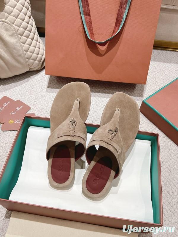 2025 Slippers Le Parmentier Brown Suede Slippers LY00250