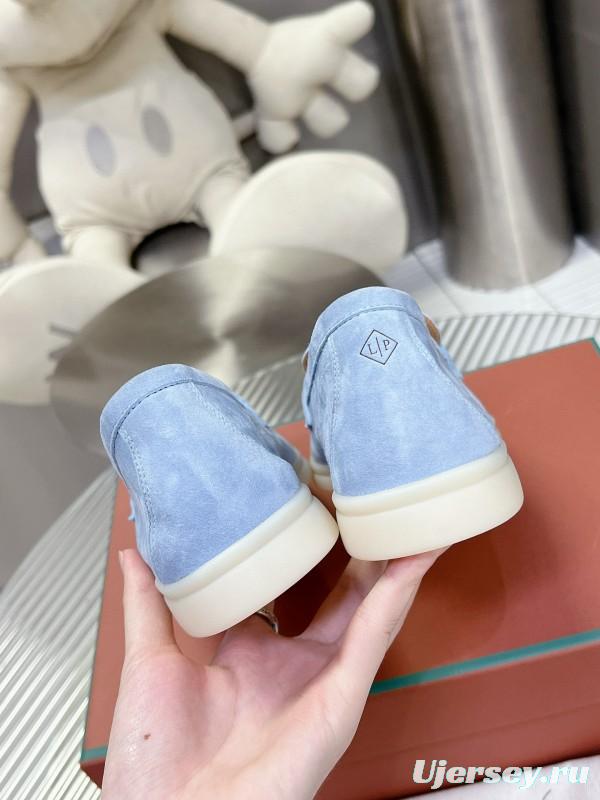 2024 Unisex Le Parmentier light blue suede Loafers MJ00270