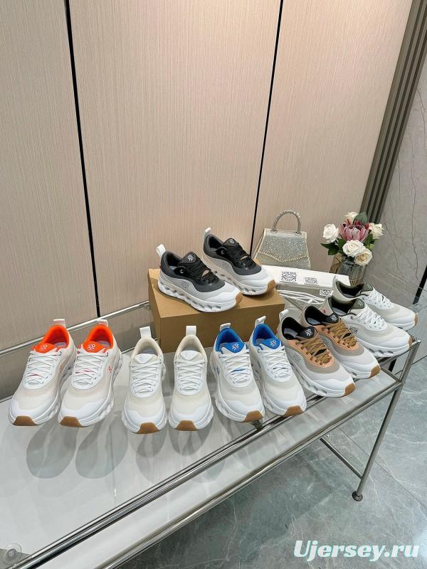 2025 Unisex Loewe White Mesh Sneakers Collaboration KFY00300