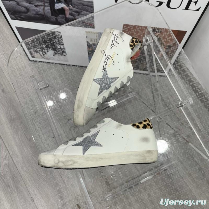 2025 Women GGDB White Grey Leather Suede Sneakers