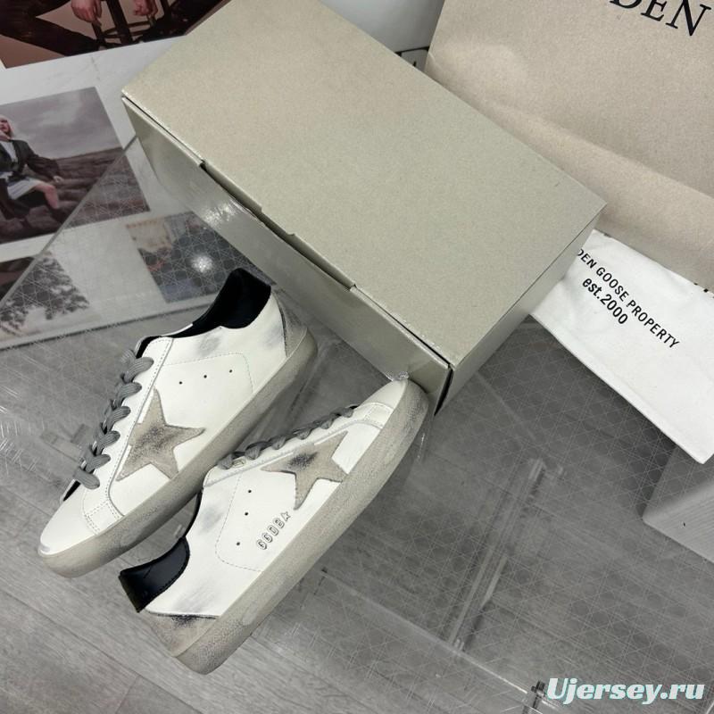 2024 Unisex GGDB White Black Leather Sneakers