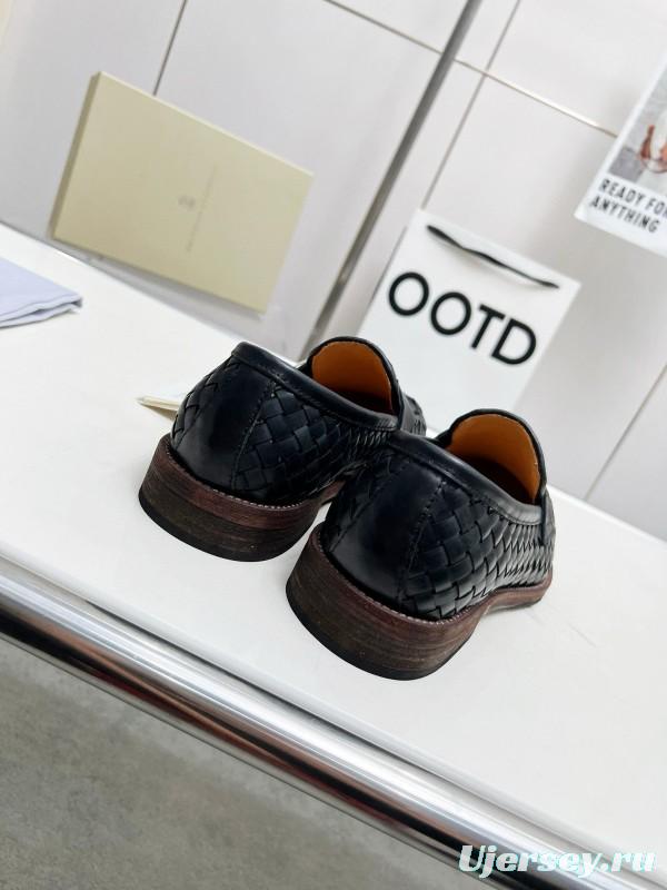 2024 Men Brunello Cucinelli Black Leather Loafers MJ00500