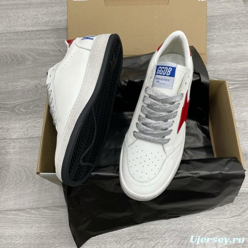 2024 Unisex GGDB White Red Leather Sneakers MJ00260