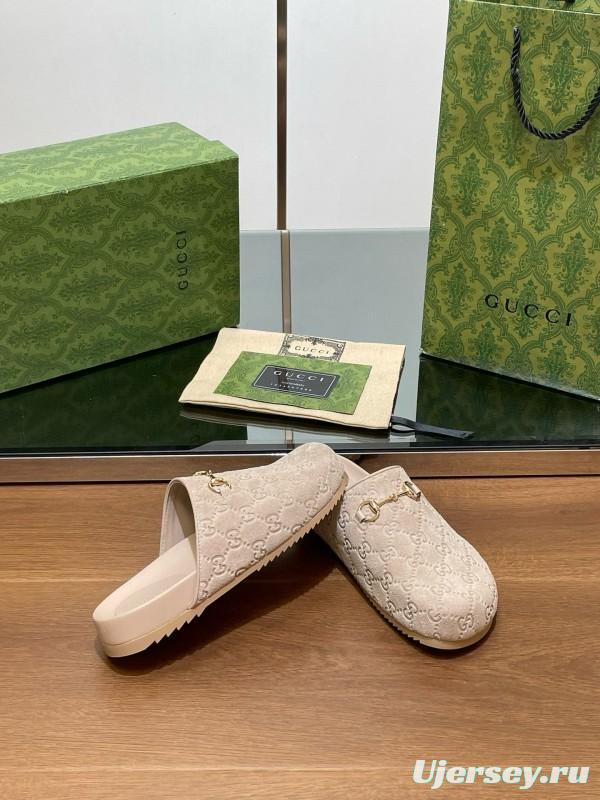 2024 Slippers Gucci Beige Leather Mule MJ00280