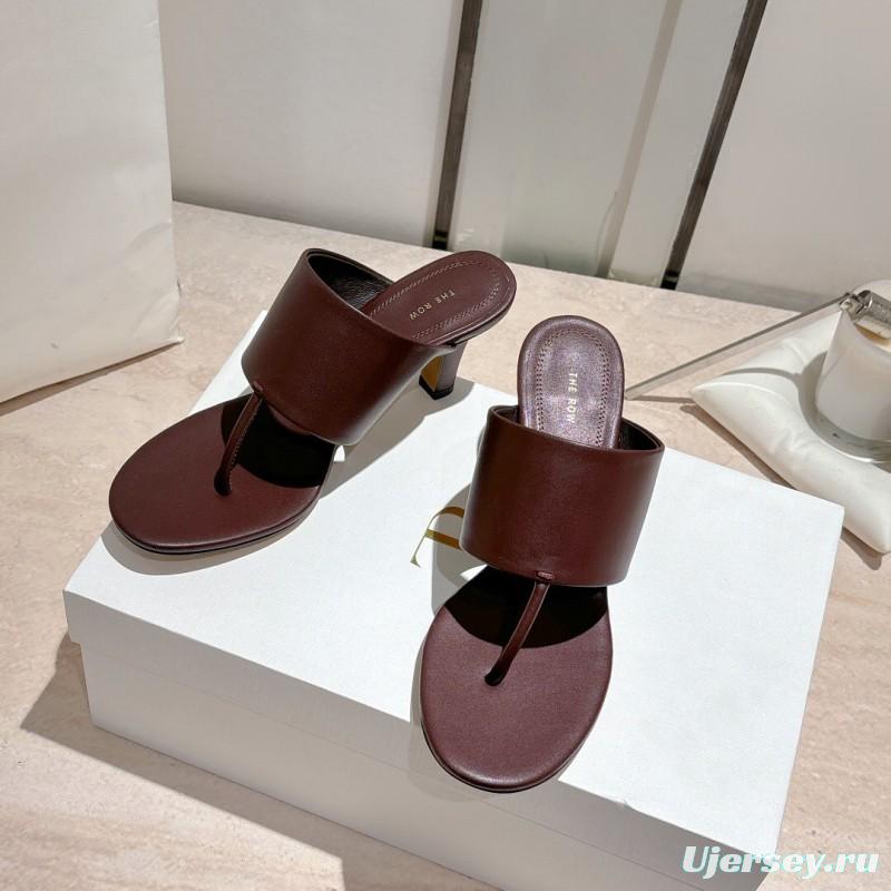 2025 Toteme Brown Calfskin Slippers