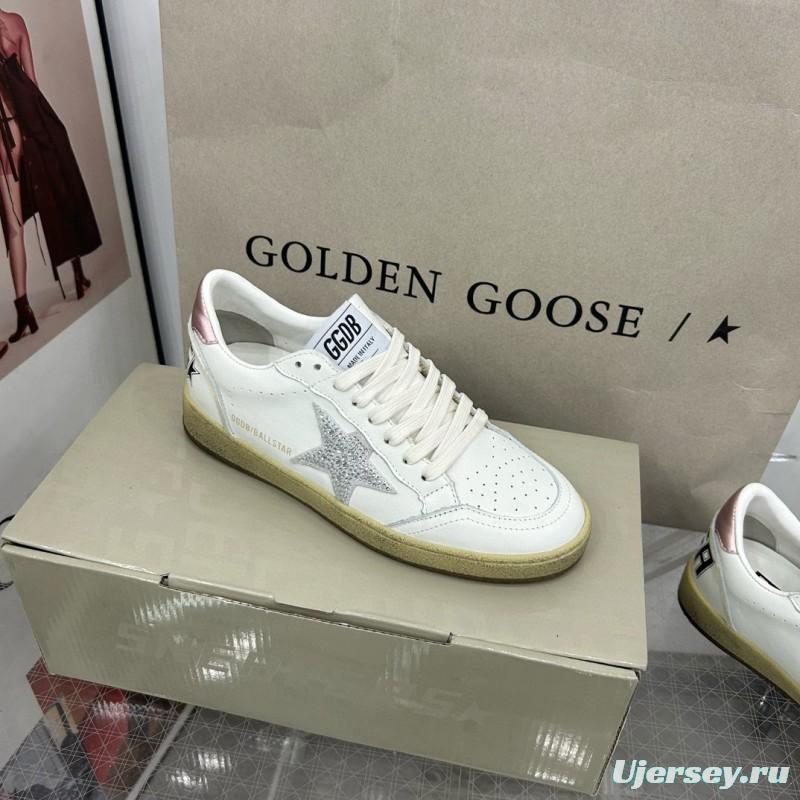 2024 Unisex GGDB White Pink Leather Low Top Sneakers MJ00260