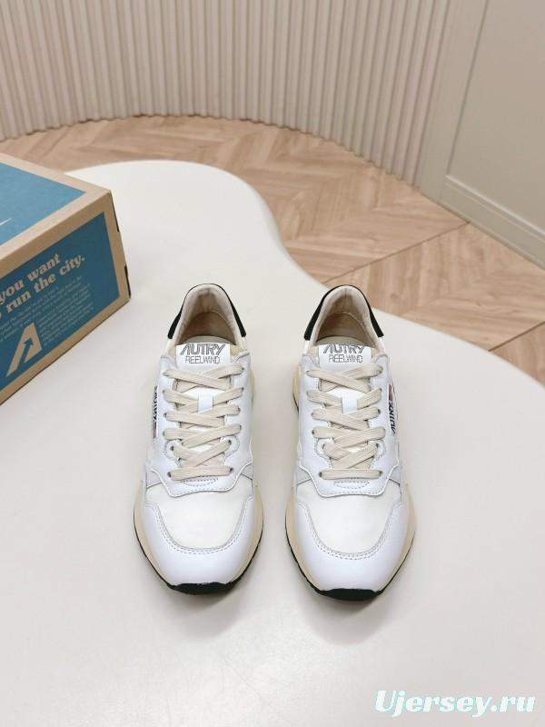 2024 Unisex Autry White Black Leather Mesh Sneakers MJ00330
