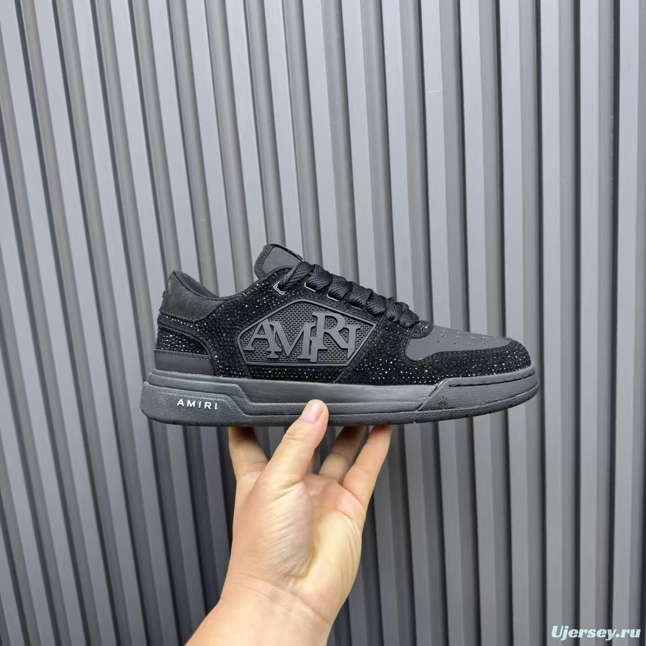 2025 Men Amiri Black Leather Sneakers MJ00360