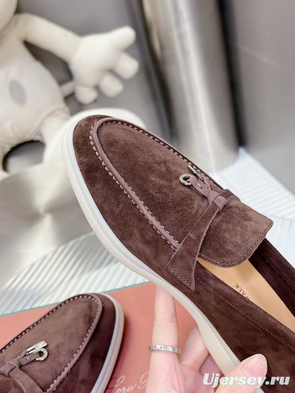 2024 Men LP Brown Suede Loafers MJ00270