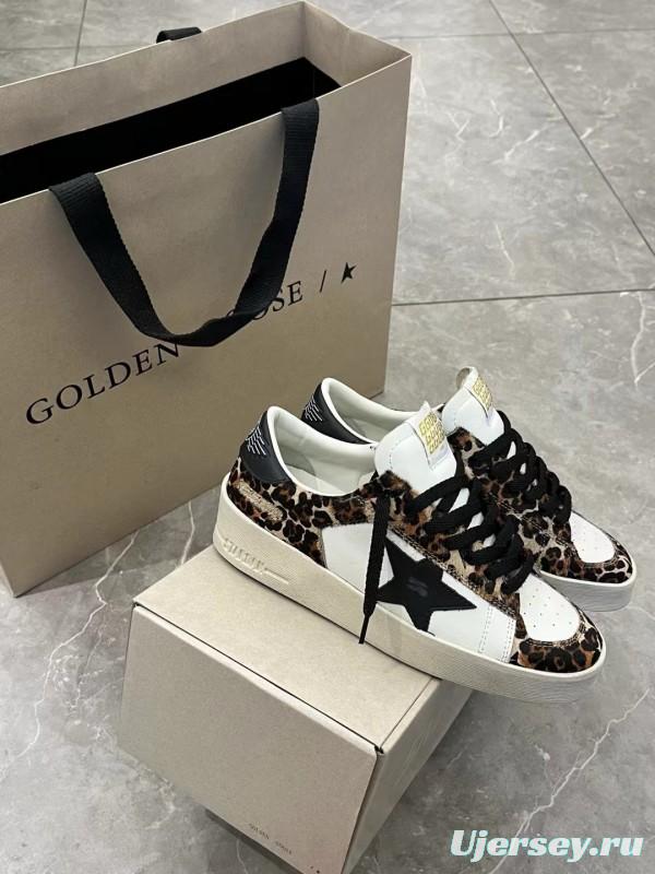 2024 Women GGDB White Leopard Leather Sneakers MJ00260