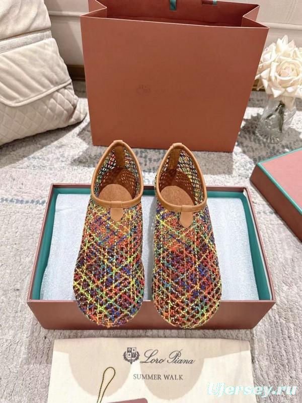 2025 Women Le Parmentier Multicolor Knit Ballet Flat LY00250