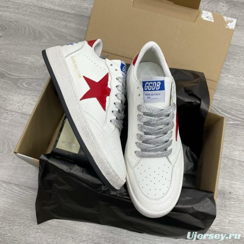2024 Unisex GGDB White Red Leather Sneakers MJ00260