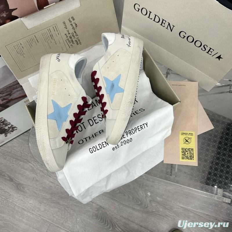2025 Women GGDB Blue White Leather Sneakers MJ00260