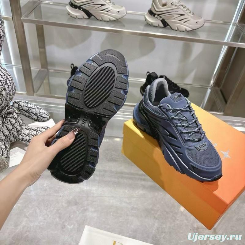 2024 Unisex Dior Blue Mesh Sneakers MJ00360
