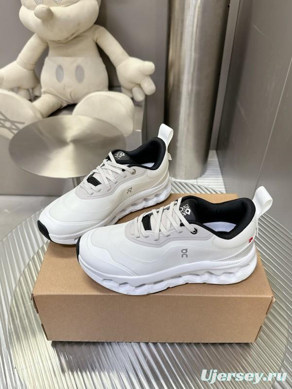 2025 Women Loewe White Black Leather Sneakers