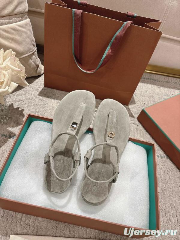 2025 Women LP Beige Suede Sandals LY00250