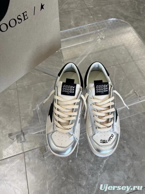 2024 Unisex GGDB White Silver Leather Sneakers MJ00260