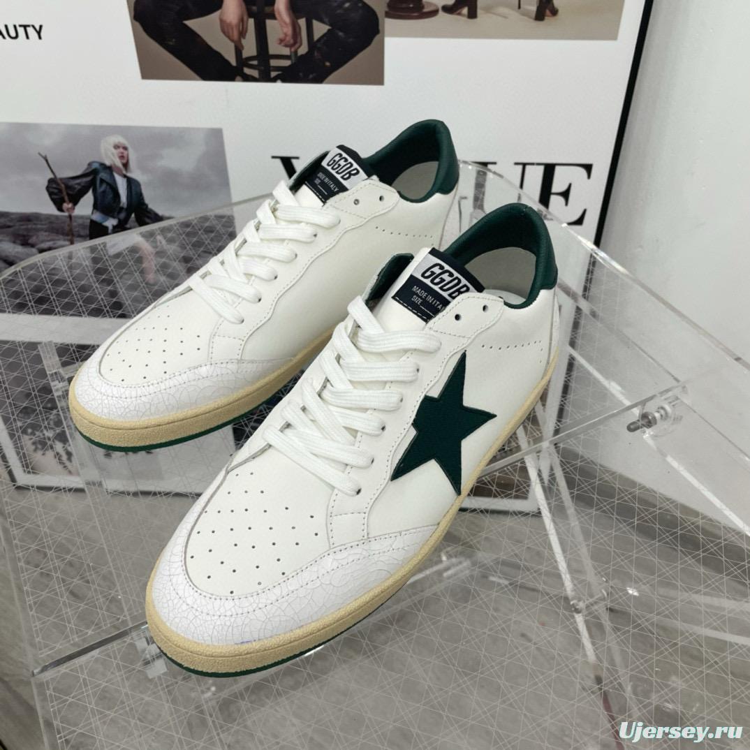 2024 Unisex GGDB White Green Leather Sneakers MJ00260