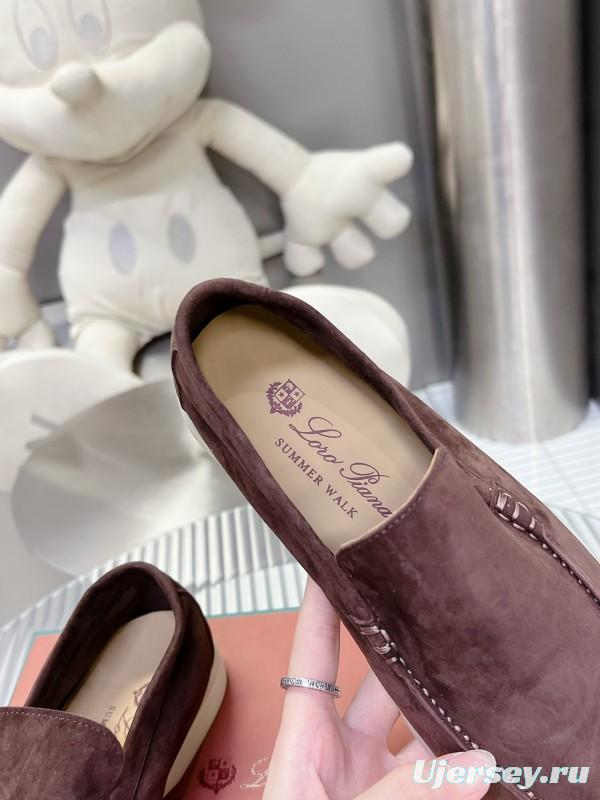 2025 Men LP Brown Suede Loafers LY00260