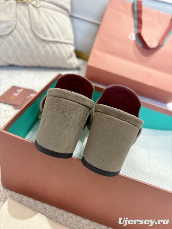 2025 Women LP Grey Suede Sandals