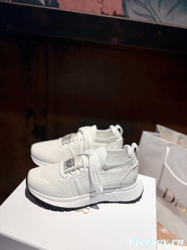 2025 Unisex Dior White Knit Mesh Sneakers LY00260
