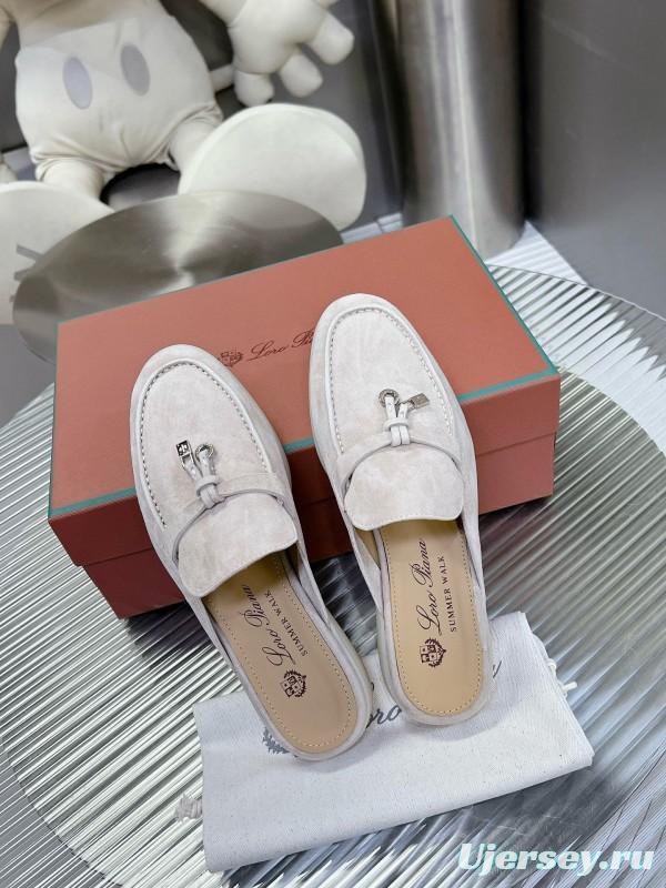 2024 Slippers LP Beige Nubuck Leather Loafer MJ00270