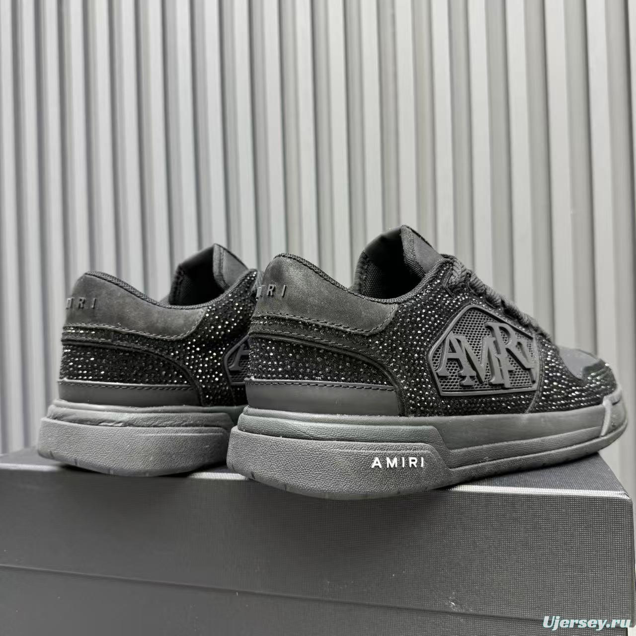 2025 Men Amiri Black Leather Sneakers MJ00360