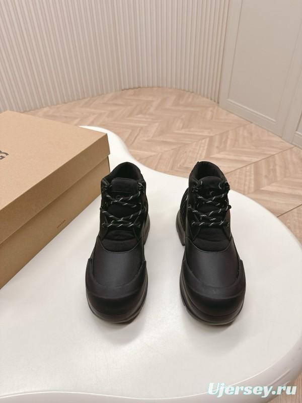 2024 Women UGG Black Suede Snow Boots High Top Lace-Up MJ00320