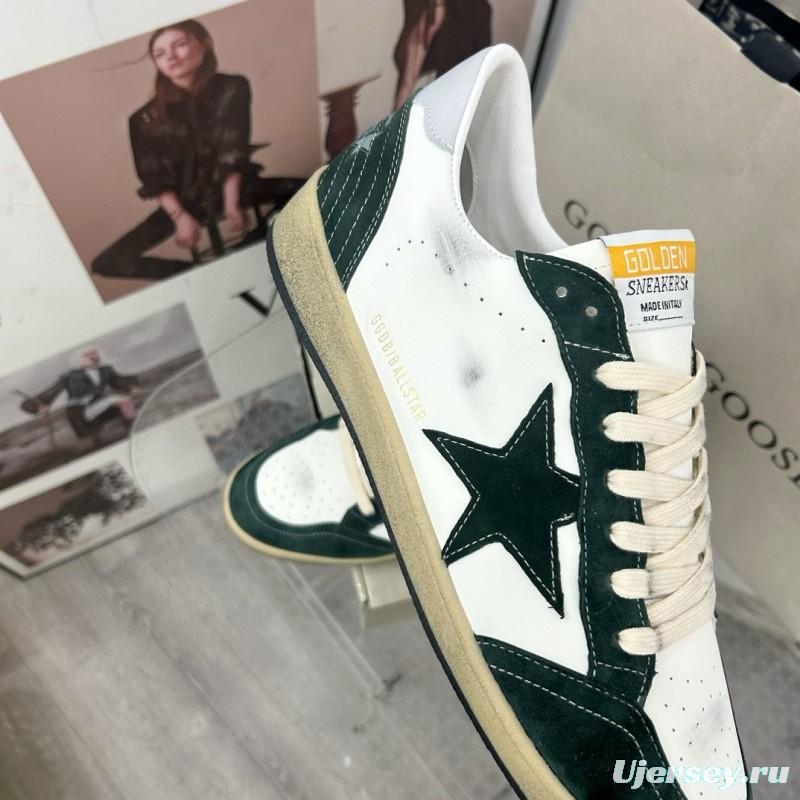 2024 Unisex GGDB White Green Leather Sneakers MJ00260