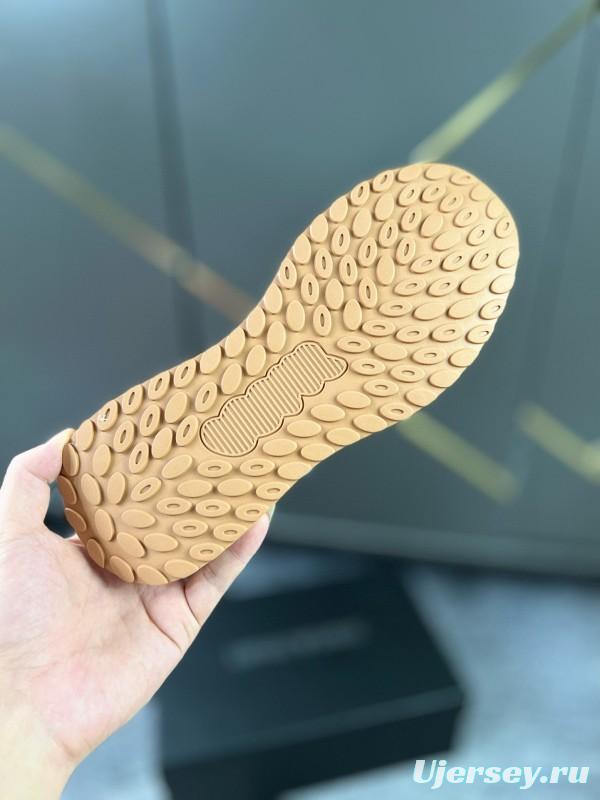 2024 Unisex Armani Beige Brown Pink Leather Mesh Casual Shoes MJ00230