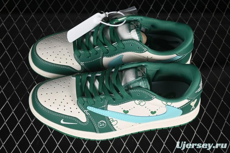 Nike Travis Scott x Fragment Design x Air Jordan 1 Low OG SP AJ1 Low Top Casual Sneakers - LD2025-030