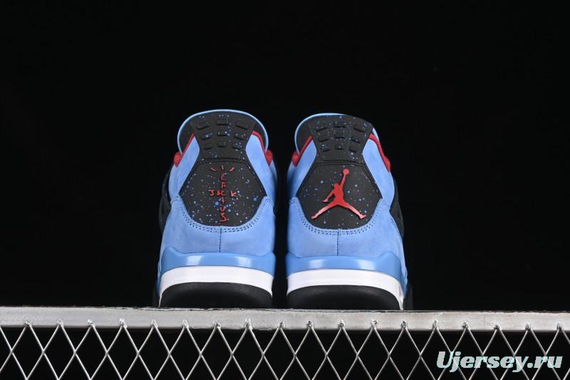 Nike Travis Scott Cactus Jack x Air Jordan 4 Retro AJ4 Collaboration Suede Blue - 308497-406